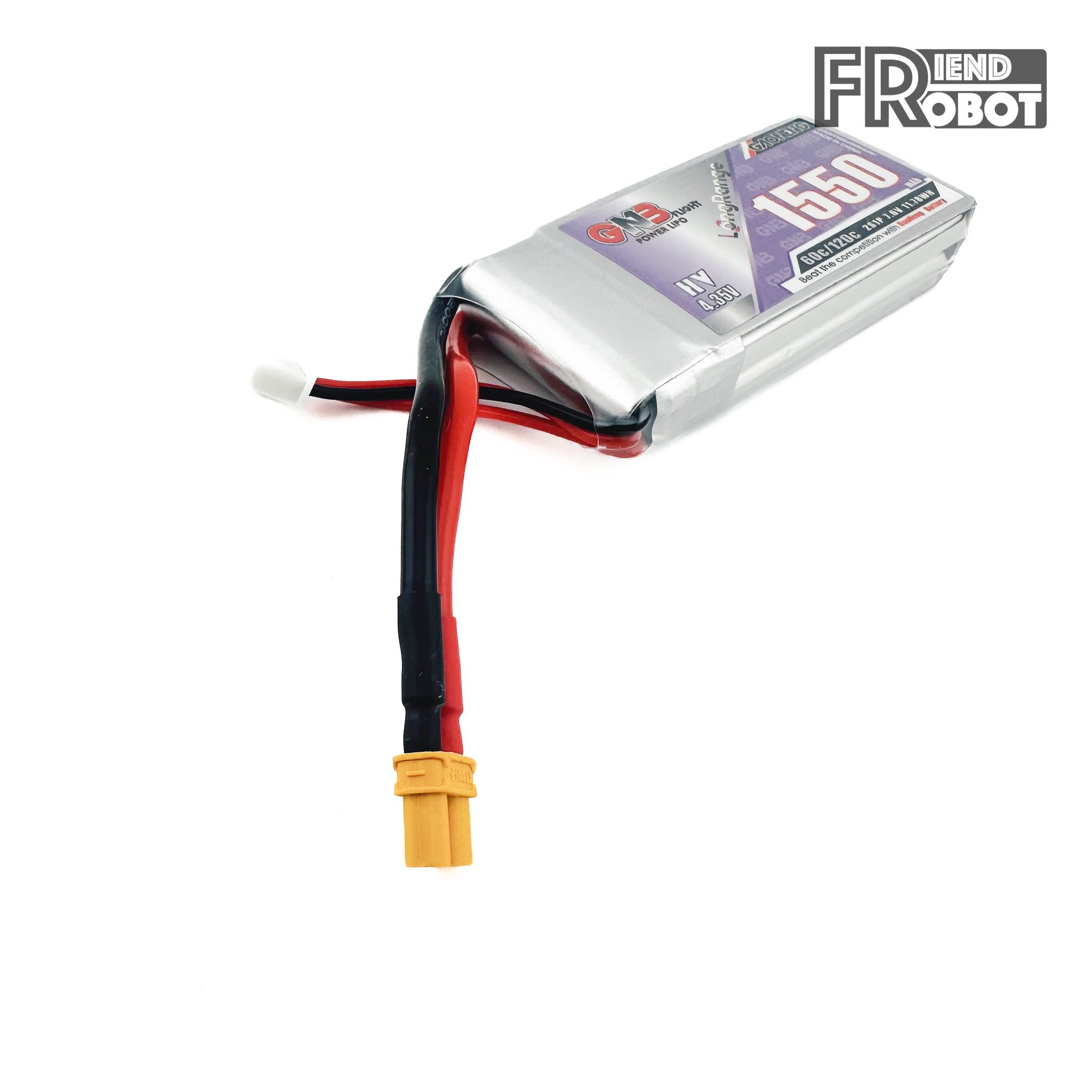 แบตเตอรี่ GAONENG Li-po 7.6V 1,550 mah 60C/120C (หัว XT30)