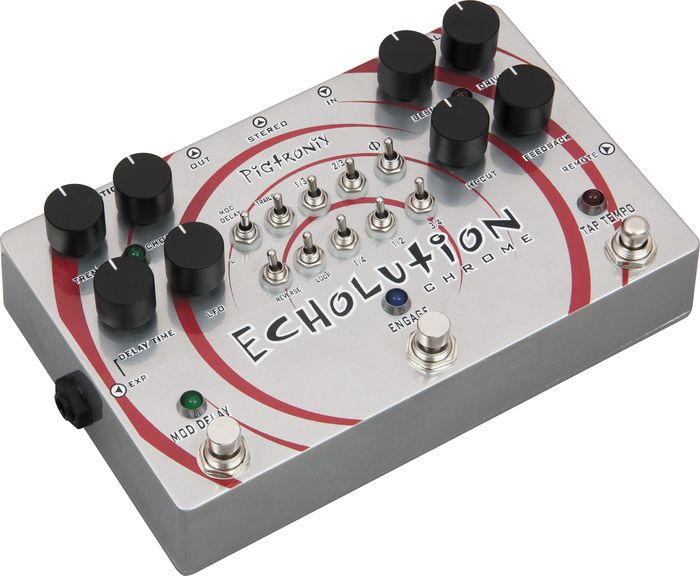 Pigtronix Phi Echolution Chrome Delay Guitar Effects Pedal