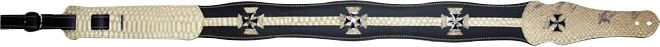 LM Products 2.75" Outlaw Iron Cross Leather Guitar Strap