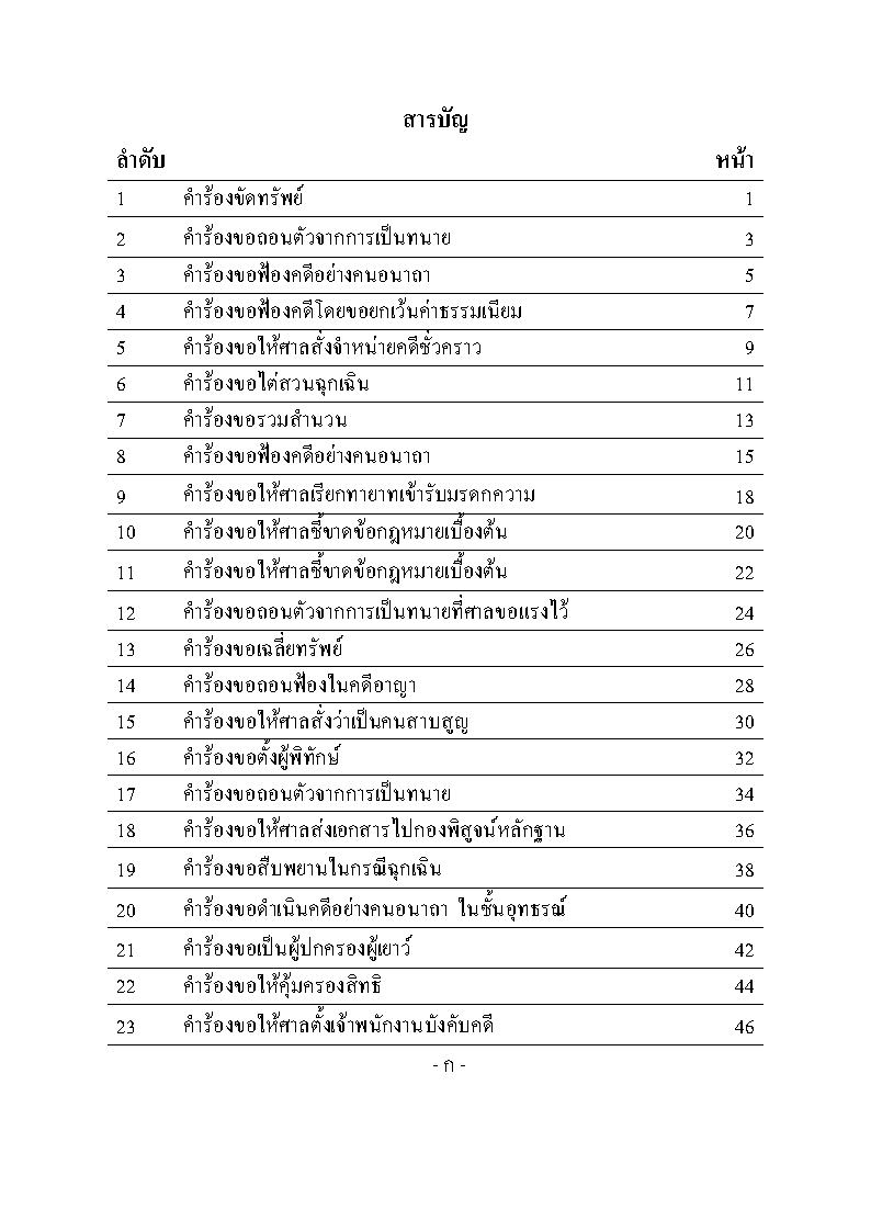 (e book) รวมคำร้อง คำขอ คำแถลง (พิมพ์ครั้งที่ 2)