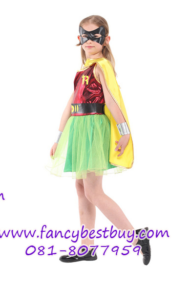 ชุดซูเปอร์ฮีโร่เกิร์ล ชุดโรบิน Robin Girl ขนาด L, XL
