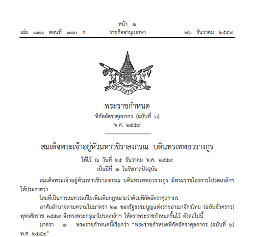 พระราชกำหนดพิกัดอัตราศุลกากร (ฉบับที่ 6) พ.ศ.2559 ภาค 2 พิกัดอัตราศุลกากรขาเข้า