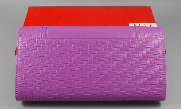 กระเป๋าสตางค์ ELLE ม่วงมะปรางเข้ม ใหม่ แท้