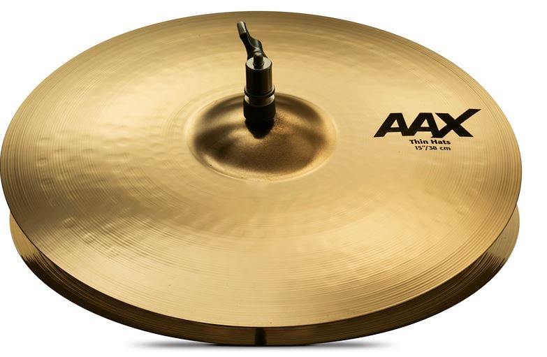 Sabian AAX Thin Hats, Brilliant 15 in. pair , bottom , top