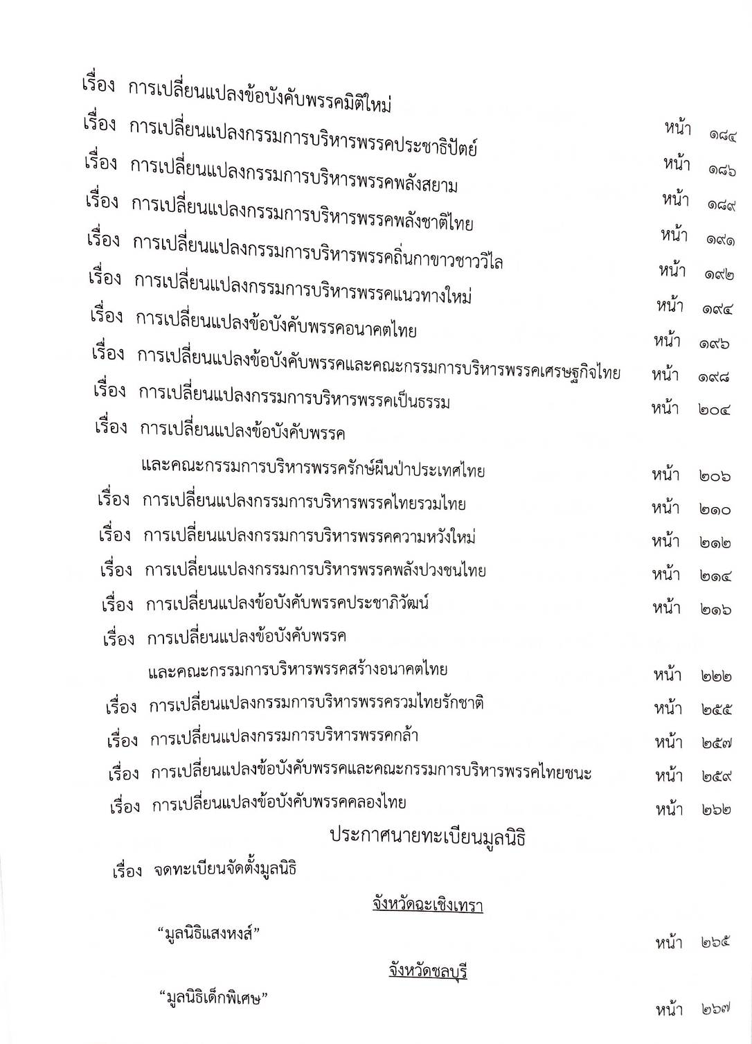 กฎหมายออกใหม่ 59/65 ประกาศกระทรวงการคลัง ฐานะการเงินฯ ประกาศวุฒิสภา ตั้งคณะกรรมาธิการฯ ประกาศศาลเยาวชนและครอบครัวจังหวัด...