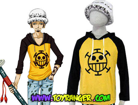 เสื้อฮูด Trafalgar Law (S,M) + หมวก : Cosplay