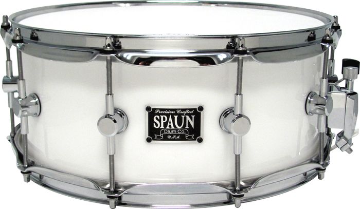 Spaun LED Acrylic Snare Drum White 6x14