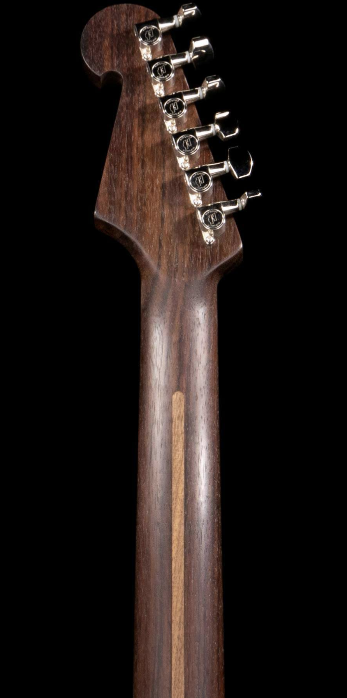 Luxxtone El Machete Geode 5A Quilt Maple Top Indian Rosewood Board Blue Jean