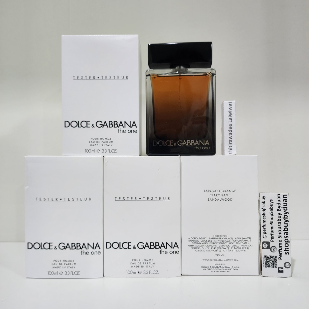 น้ำหอม Dolce & Gabbana The One for Men Eau de Parfum 100 ml. กล่องขาว