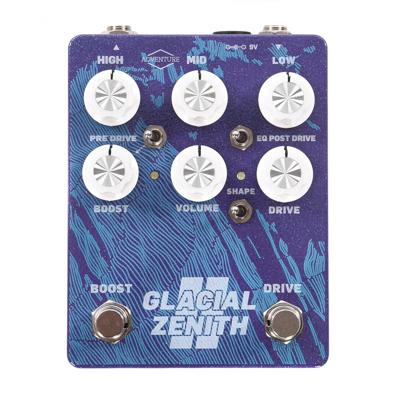 Adventure Audio Glacial Zenith V2 Purple Sparkle CME Exclusive Overdrive 3 Band EQ Boost