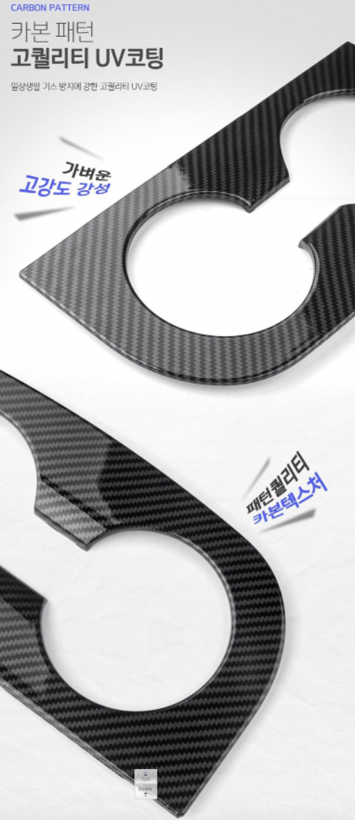 ครอบที่วางแก้วเครฟล่า ลายคาร์บอน Hyundai STARIA