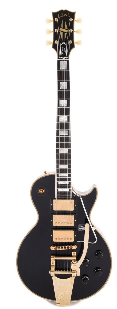 Gibson Custom 1957 Les Paul Custom Reissue VOS - Ebony 3-Pickup with Bigsby