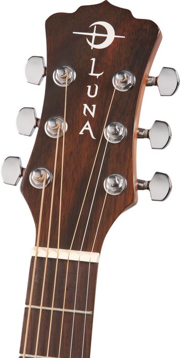 Luna Guitars Safari 3/4 Size Travel Guitar w/Peace Design Mahogany with Satin Finish