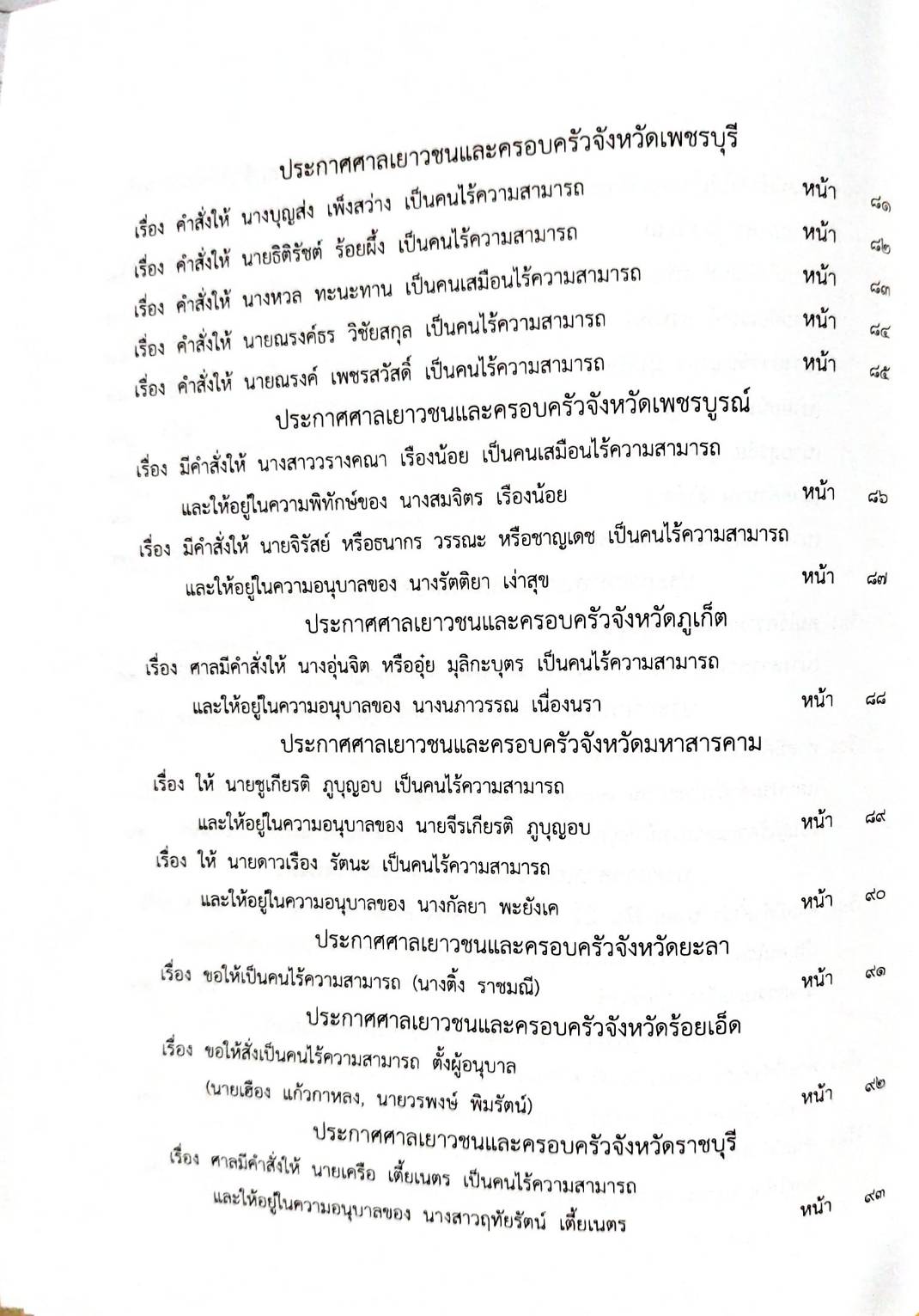 กฎหมายออกใหม่ 77/65 ประกาศกระทรวงการคลัง ฐานะการเงินฯ ประกาศสภาฯ ตั้งคณะกรรมาธิการฯ ประกาศศาลเยาวชนและครอบครัวจังหวัด...