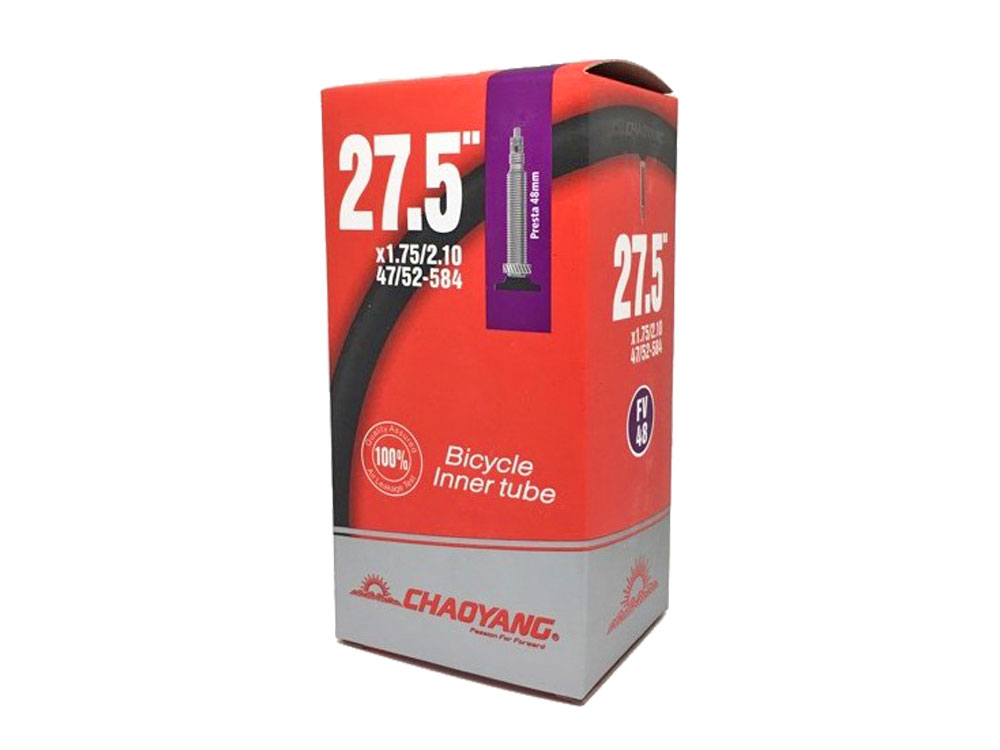 ยางใน Chaoyang ขนาด 27.5 x 1.75 / 2.10 จุ๊บเล็ก FV 48 mm