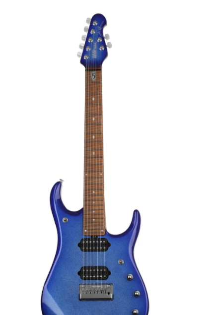 Ernie Ball Music Man JP15 7 Electric Guitar - Pacific Blue Sparkle, Sweetwater Exclusive