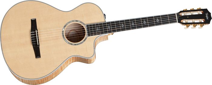Taylor 2012 612ce Maple Nylon String Grand Concert Acoustic-Electric Guitar