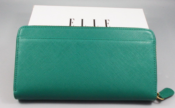 กระเป๋าสตางค์ ELLE เขียว ใหม่ แท้