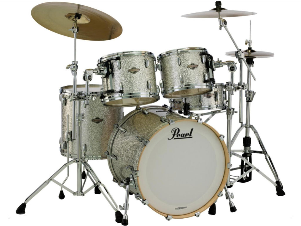 Pearl Masters BCX924XP Birch 4-Piece Shell Pack with 22" Bass Drum Silver Glitter