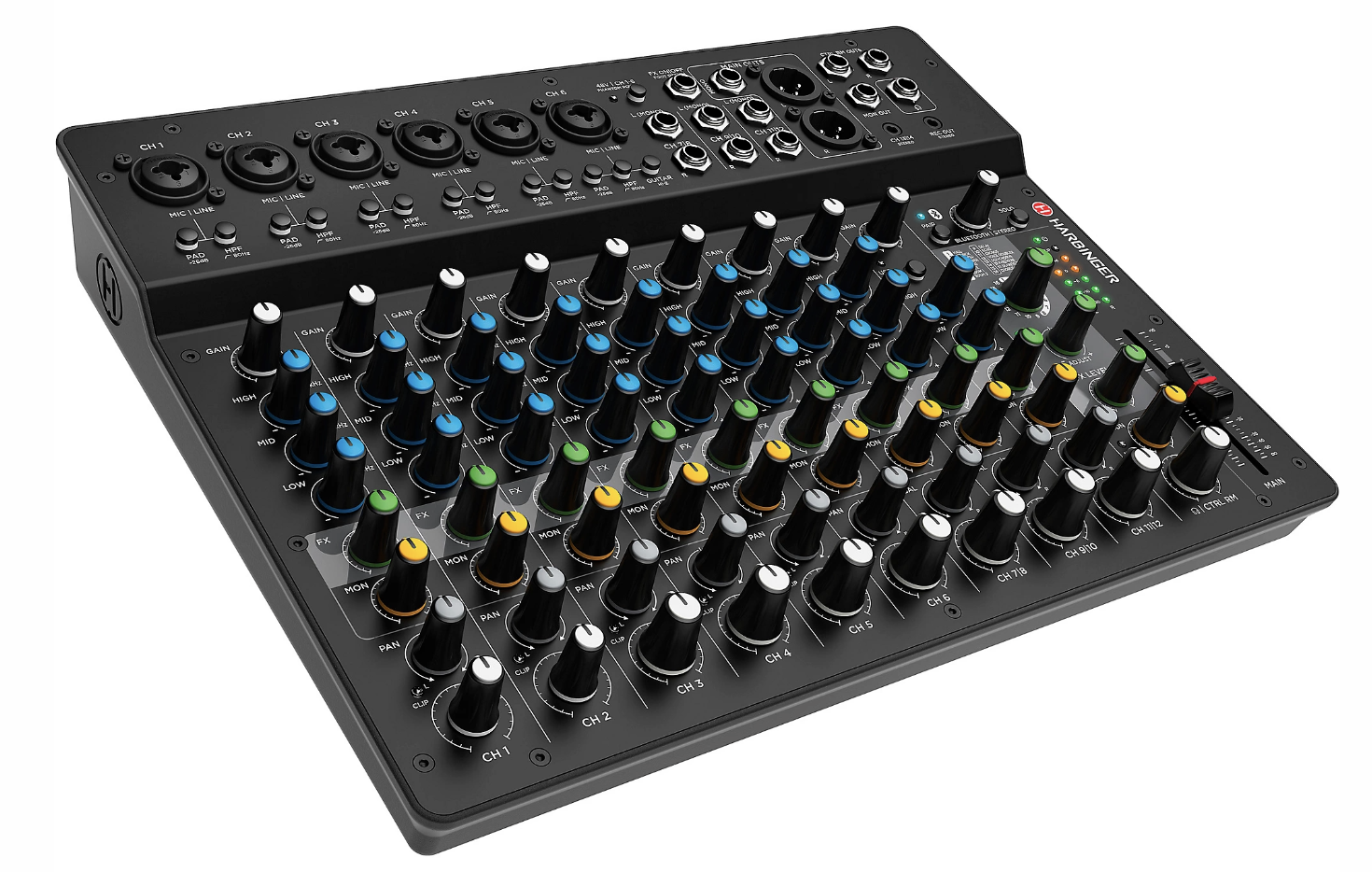 Harbinger LV14 14-Channel Analog Mixer with Bluetooth, FX & USB Audio