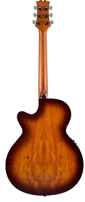 Mitchell MX430 Spalted Maple Acoustic-Electric Guitar Whiskey Burst