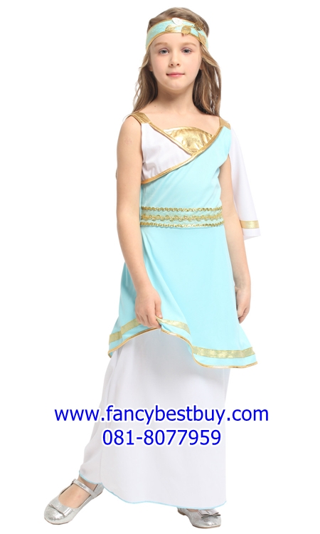 ชุดแฟนซีเด็ก ชุดเจ้าหญิงกรีก Athens Princess สำหรับใช้เป็นชุดประจำชาติอาณาจักรกรีก ขนาด M, L, XL