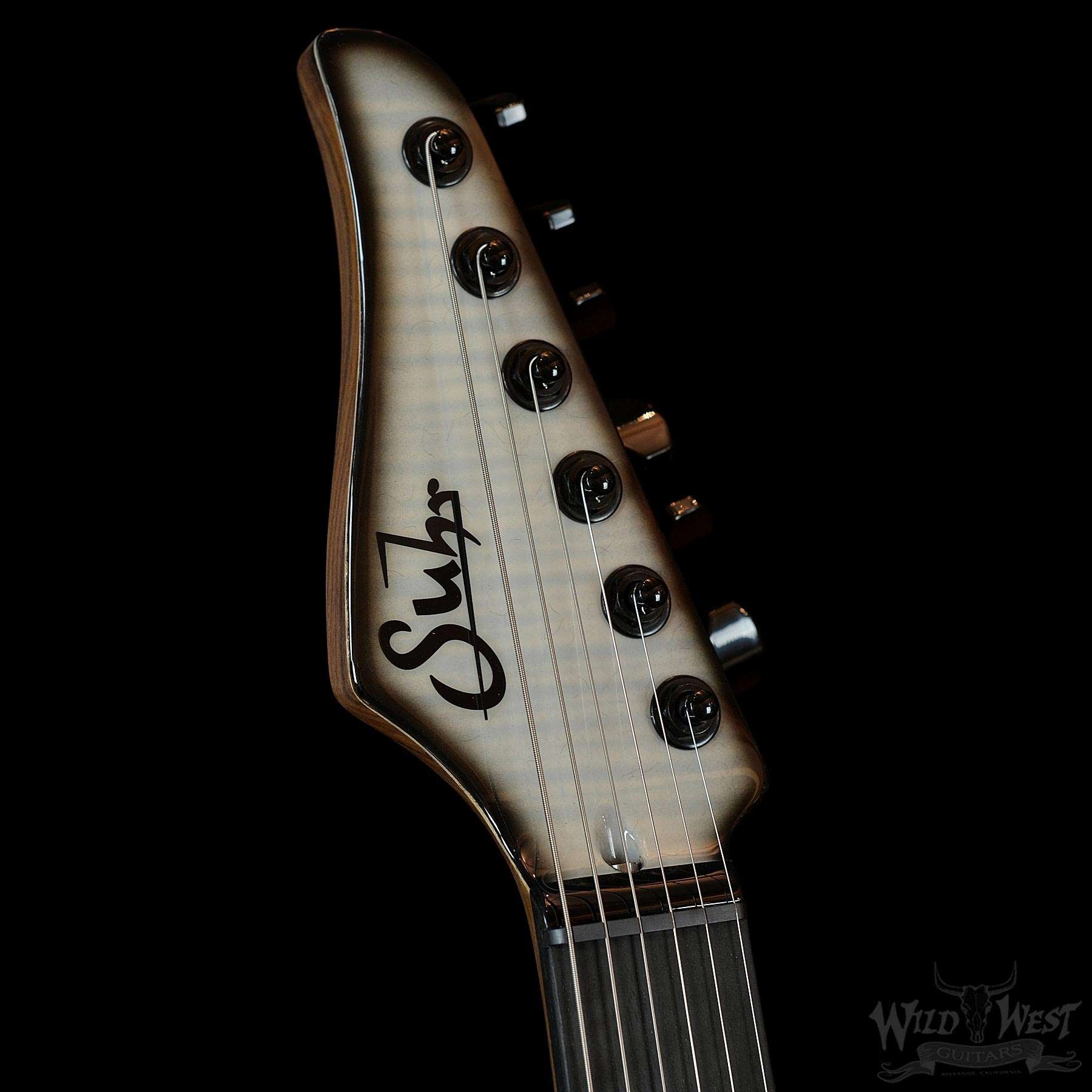 Suhr Modern Trans Arctic White Black Burst w/Oil-Finish Pau Ferro Neck