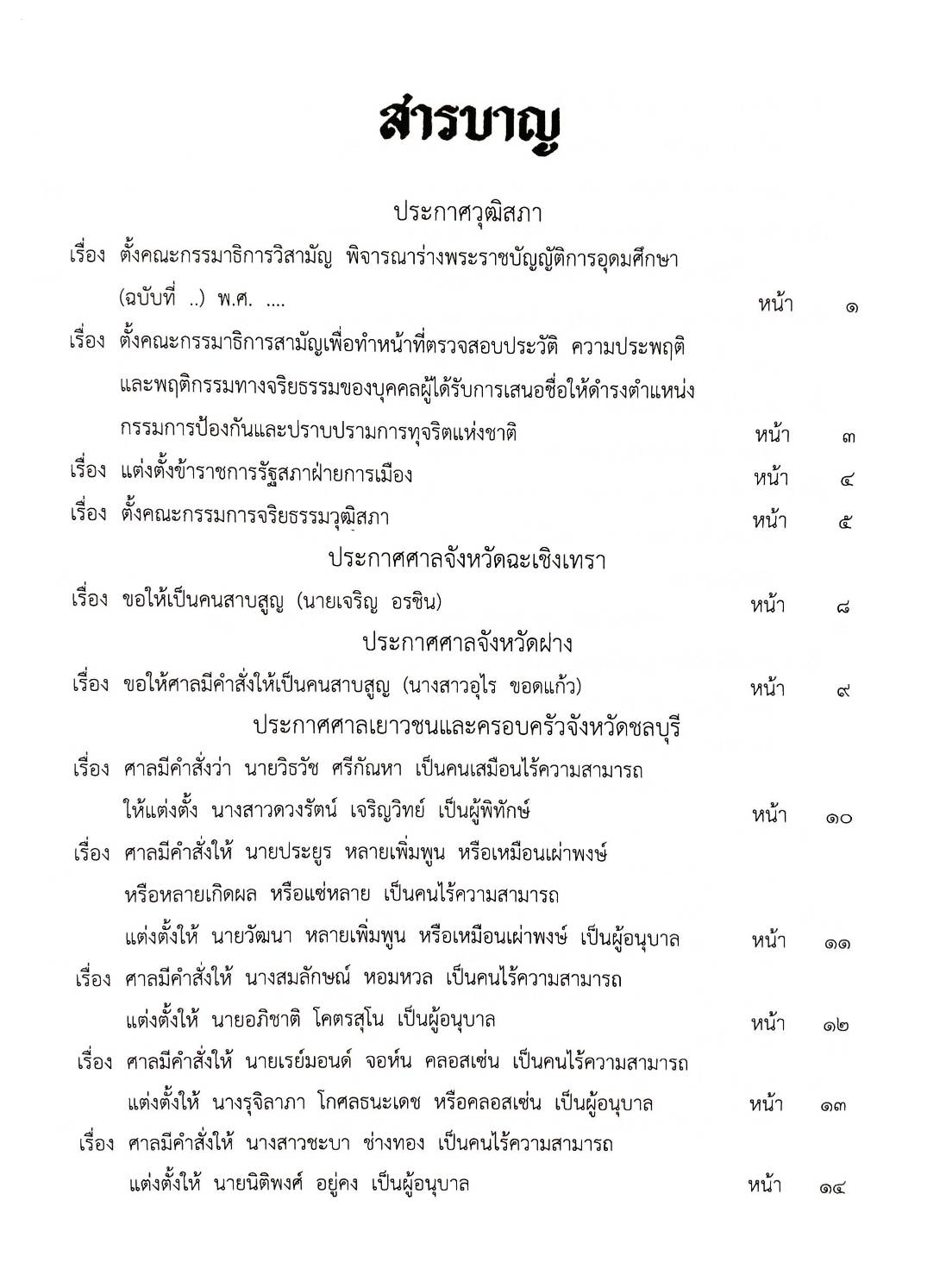 กฎหมายออกใหม่ ตอนที่ 1/2568 ประกาศวุฒิสภา ประกาศศาลเยาวชนและครอบครัวจังหวัด... และสมาคม มูลนิธิ
