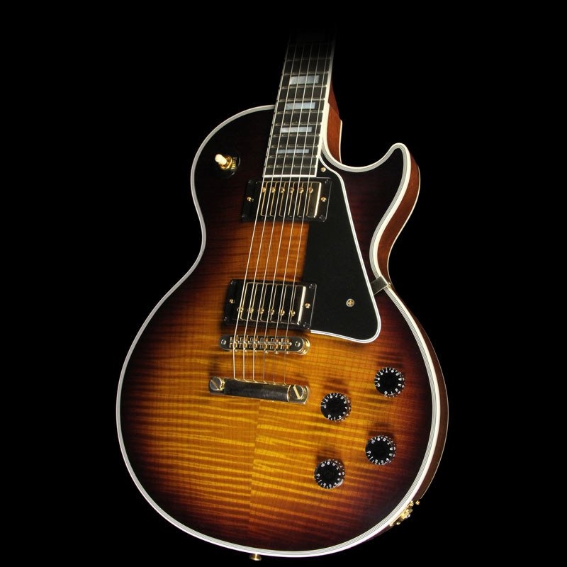 Gibson Custom Shop Music Zoo Exclusive Roasted Les Paul Custom Electric Guitar - Vintage Sunburst