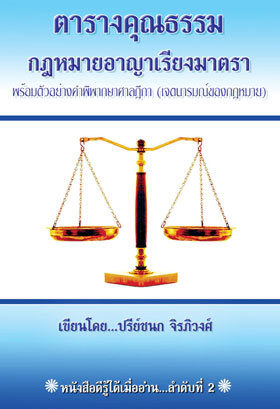 ตารางคุณธรรมกฎหมายอาญาเรียงมาตรา