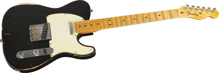 Fender Custom Shop Classic Relic S-1 Telecaster Electric Guitar Black