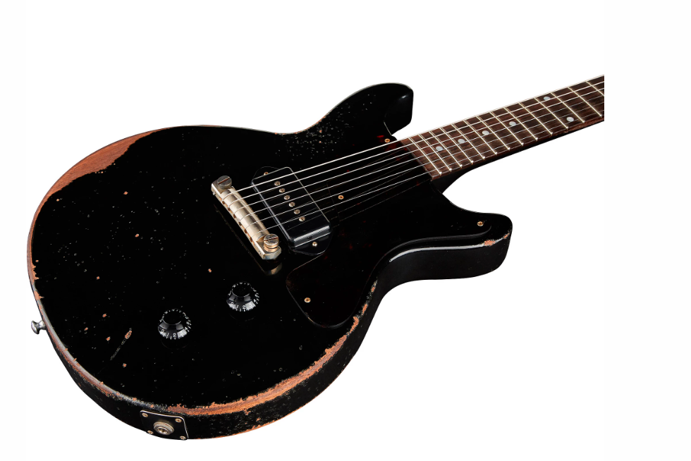 Gibson Custom Murphy Lab 1960 Les Paul Junior Double Cut Reissue Ultra Heavy Aged Electric Guitar Ebony