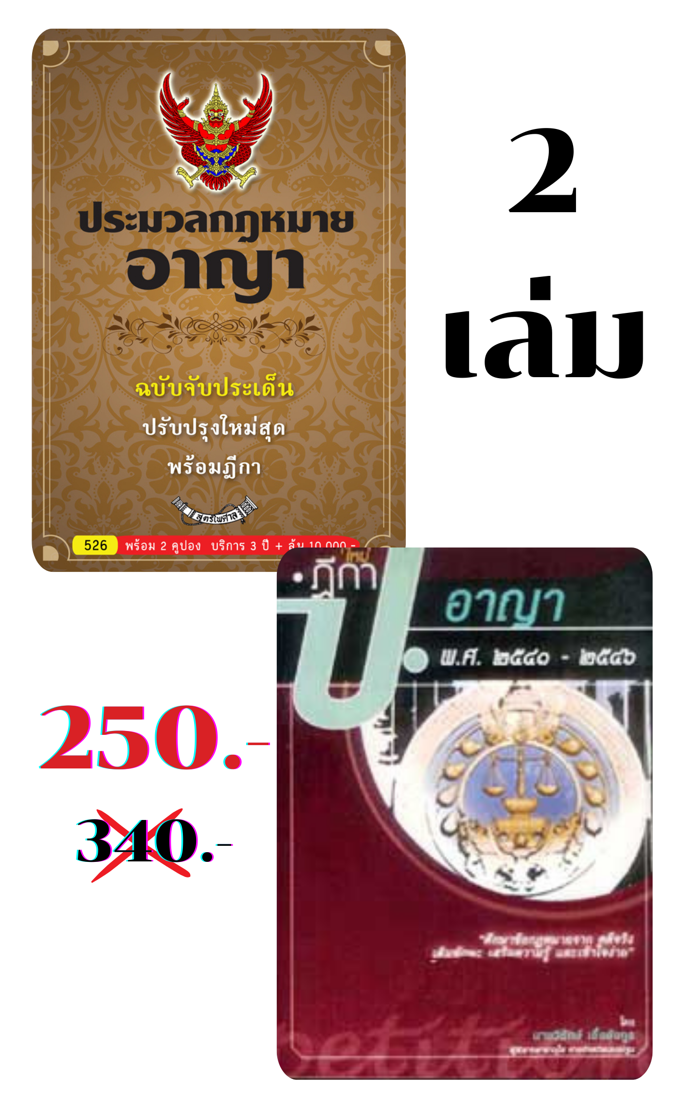 ประมวลกฎหมายอาญา ฉบับจับประเด็น ปรับปรุงใหม่ 2564 และใบแก้ไขปี 2565 + ฎีกาใหม่ พ.ศ.2541-2546