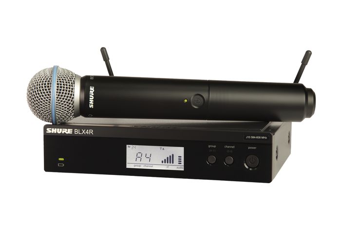Shure BLX24R/B58 Wireless System with Rackmountable Receiver and Beta 58A Microphone Capsule