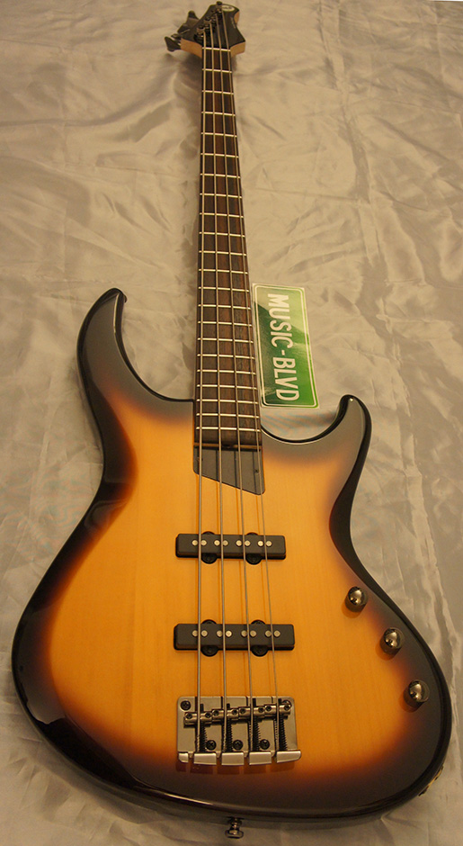 MTD Kingston Saratoga 4-String Fretless Electric Bass Guitar Tobacco Sunburst Ebony Fingerboard