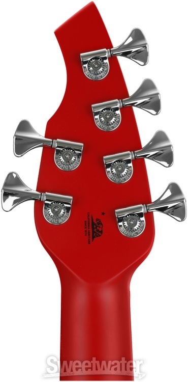 Ernie Ball Music Man Bongo 6 HH, Sweetwater Exclusive - Chili Red w/Black Pickguard