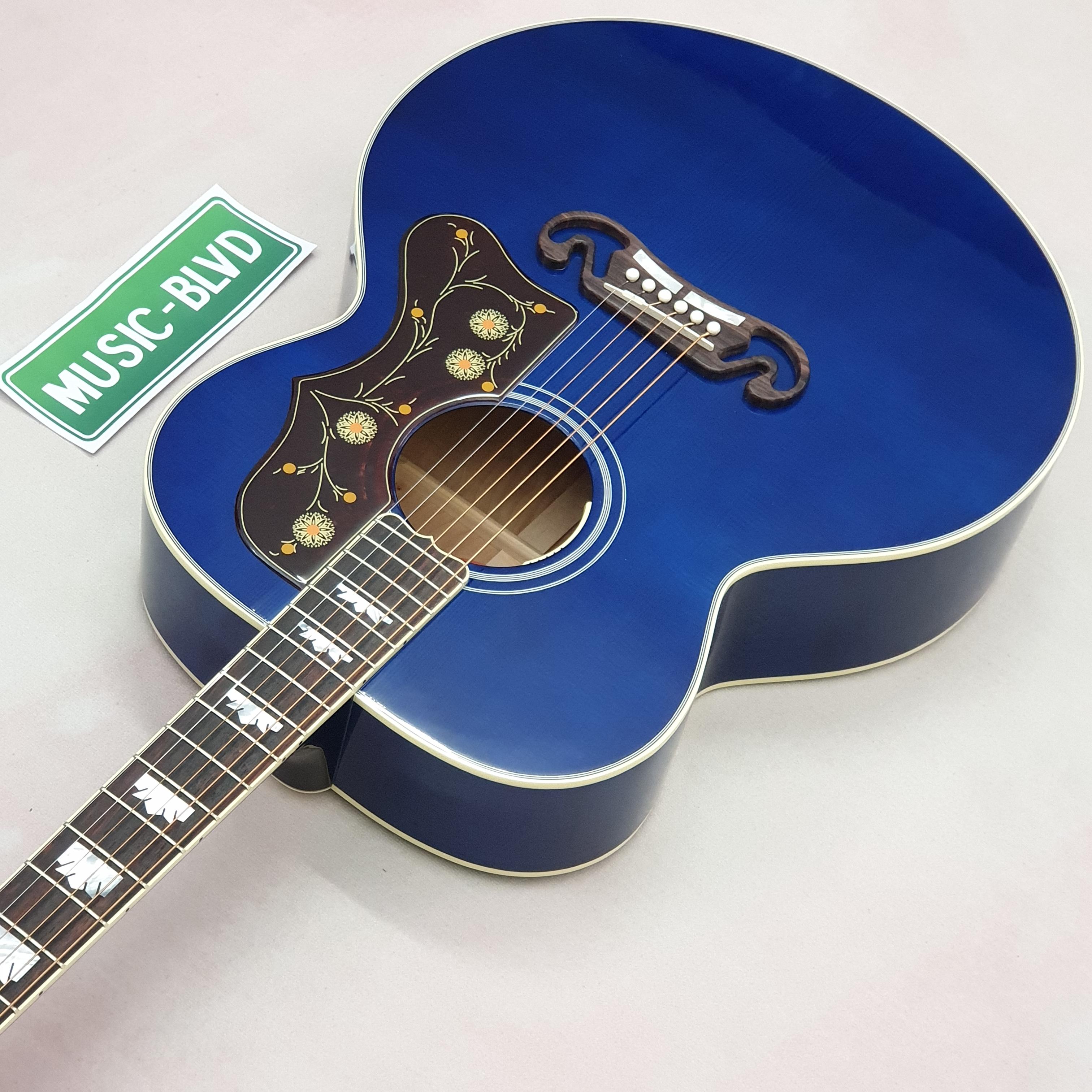 Gibson Acoustic SJ-200 Quilt Acoustic-electric Guitar - Viper Blue