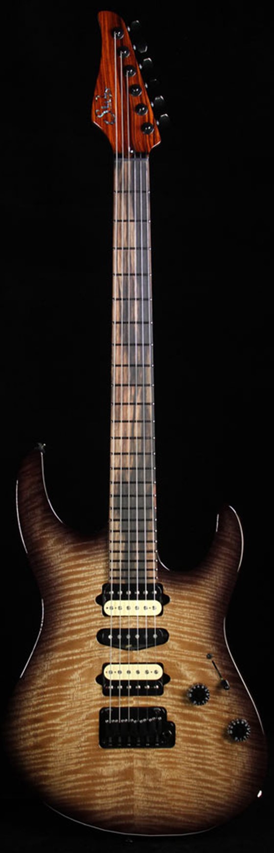 Suhr Modern Curly Mango Electric Guitar Black Burst