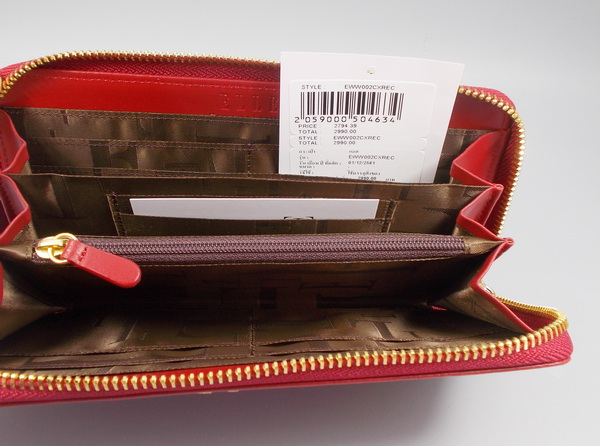 กระเป๋าสตางค์ ELLE แดงมะเหมี่ยว ใหม่ แท้