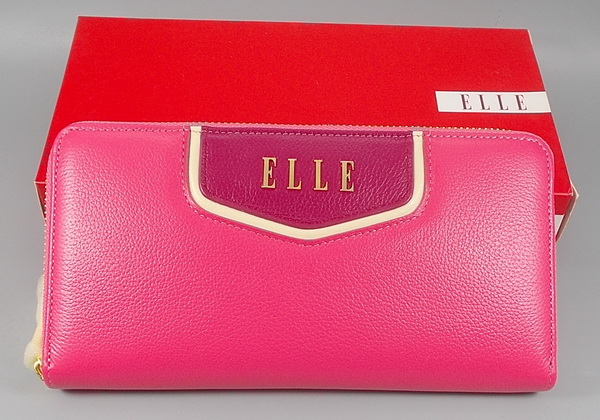 กระเป่าสตางค์ ELLE ชมพูกลีบบัว ใหม่ แท้