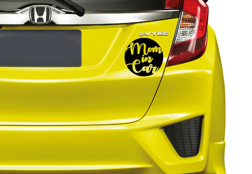 สติ๊กเกอร์ ในรถมีคนท้อง ในรถ สติ๊กเกอร์ MOM IN CAR / MAMA IN CAR / MUM IN CAR