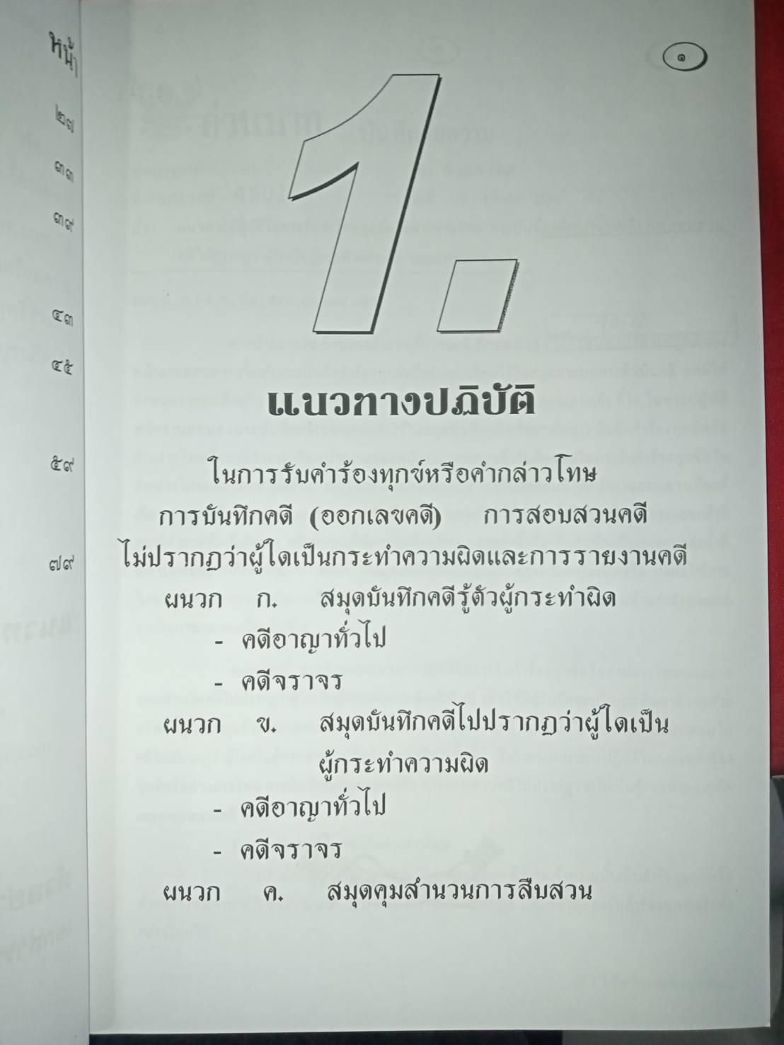 ข้อมูลพนักงานสืบสวนสอบสวนลงสารบบคดีอาญา (5D 02)