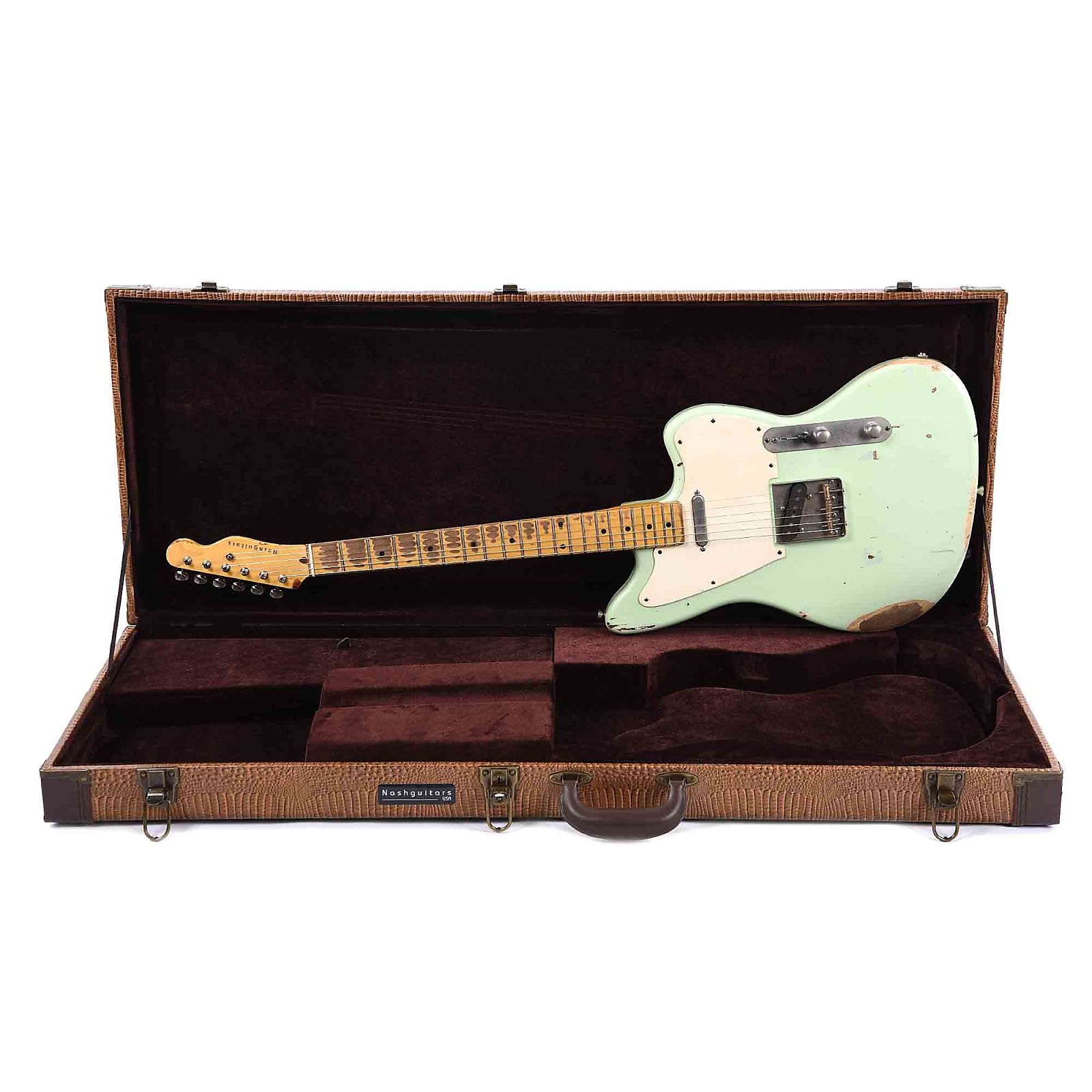 Nash T-Master Surf Green Heavy Relic w/1-Ply White Pickguard