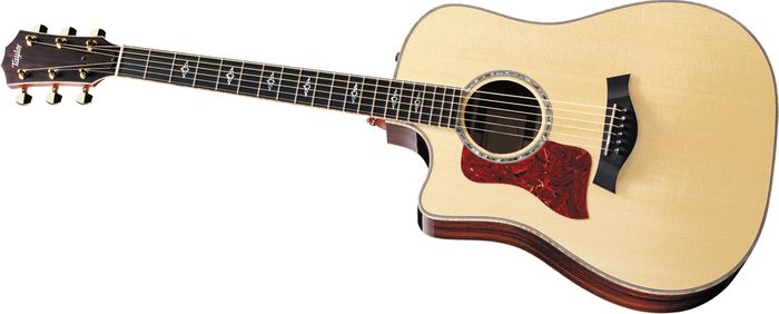 Taylor 810ce-L Rosewood/Spruce Dreadnought Left-Handed Acoustic-Electric Guitar Natural