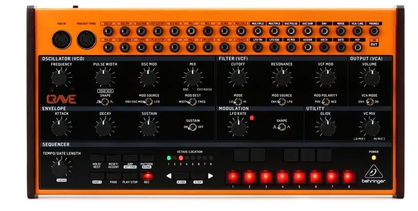Behringer Crave Analog Synthesizer with Sequencer