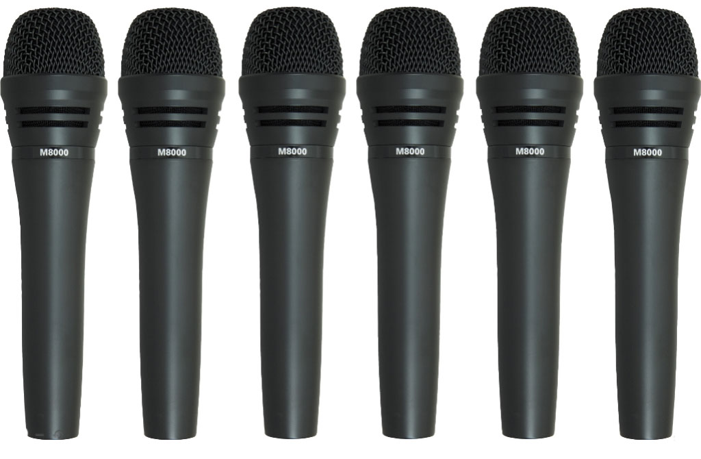 Audio-Technica M8000 Dynamic Mic 6 Pack