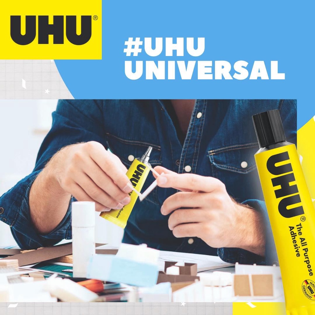 กาวยาง ยู้ฮู UHU All Purpose Adhesive กาวอเนกประสงค์ กาวสารพัดประโยชน์ ติดแน่น ( มีหลายขนาดให้เลือก)