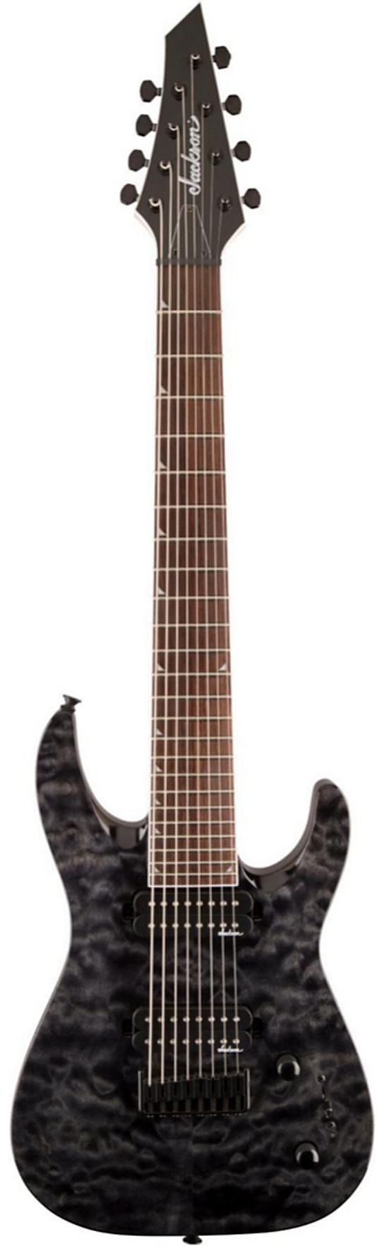 Jackson JS32-8 Dinky DKA QM 8-String Electric Guitar Transparent Black