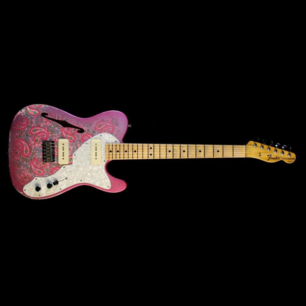 Fender Custom Shop Masterbuilt Greg Fessler Pink Paisley Thinline Telecaster Relic Electric Guitar