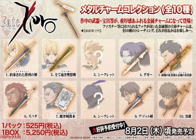 Fate/Zero Metal Charm Collection (แท้,กล่องยับ)